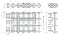 ANSI Triplex Roller Chain