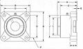 Type E 4-Bolt Flange Heavy Duty